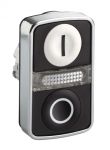 SE XB4 Головка кнопки двойная с маркировкой + LED ZB4BW7A1721