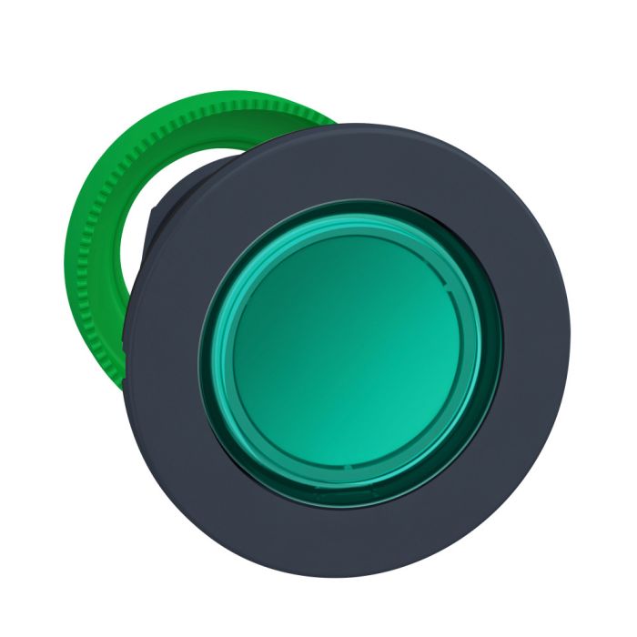 SE Головка кнопки с подсветкой, зеленая, утопл. монтаж