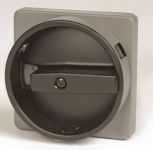 DKC Серебряная площадка 67х67 - черная ручка B63 с замком 22мм для сер.АМ