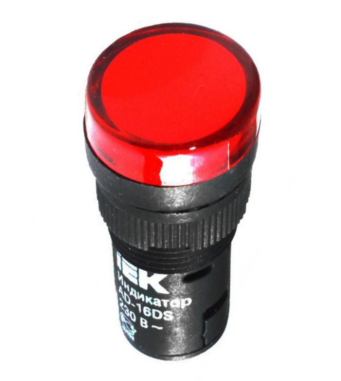 IEK Лампа AD16DS(LED)матрица d16мм красный 230В AC