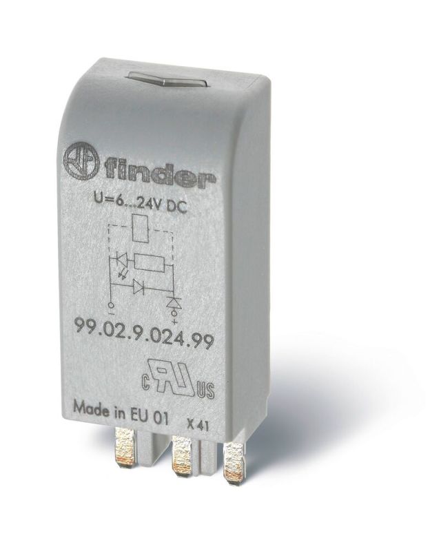 Finder Модули индикации и защиты, диод (стандартная полярность), 6-220VDC