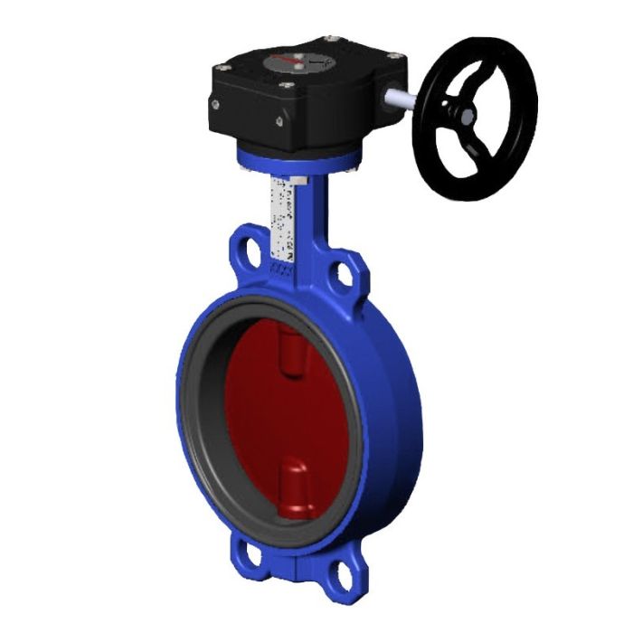 Затвор чугунный с чугунным диском и уплотнением EPDM DN 300 PN 16 редуктор Tecofi VPI4448-08EP0300