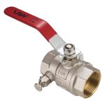 Кран шаровой с дренажем и воздухоотводчиком латунный никелированный DN 32 PN 25 рычаг, муфта-муфта, MVI BV.630.07