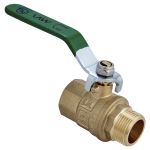 Кран шаровой латунный DN 50 PN 40 рычаг, муфта-штуцер, полнопроходной, MVI ''H2O'' BV.712.09