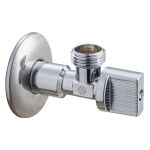 Кран шаровой угловой латунный хромированный DN 15-15 PN 10 под гибкую подводку MVI BV.464.04 Кран шаровой угловой латунный хромированный DN 15-15 PN 10 под гибкую подводку MVI BV.464.04