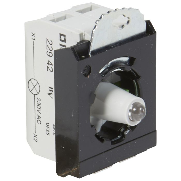 Legrand Osmoz Комплектующий блок для кнопок для комплектации с подсветкой под винт 230 В~ Н.О. зеленый 3 поста