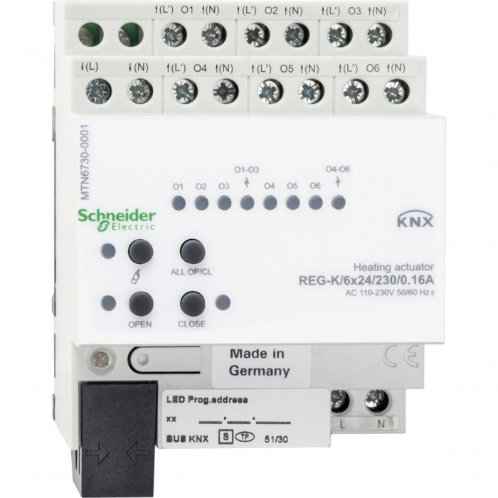 SE Merten KNX Актор для обогр.REG-K /6Х24/230/0.16А