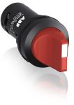 ABB Переключатель C2SS2-10R-10 2-х позиционный красный 1НО (90 градусов) с фиксацией (черное декоративное кольцо)