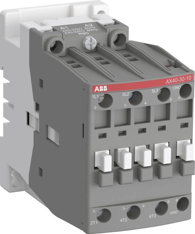 ABB Контактор AX40-30-10-80 40А AC3, с катушкой управления 220-230В АС