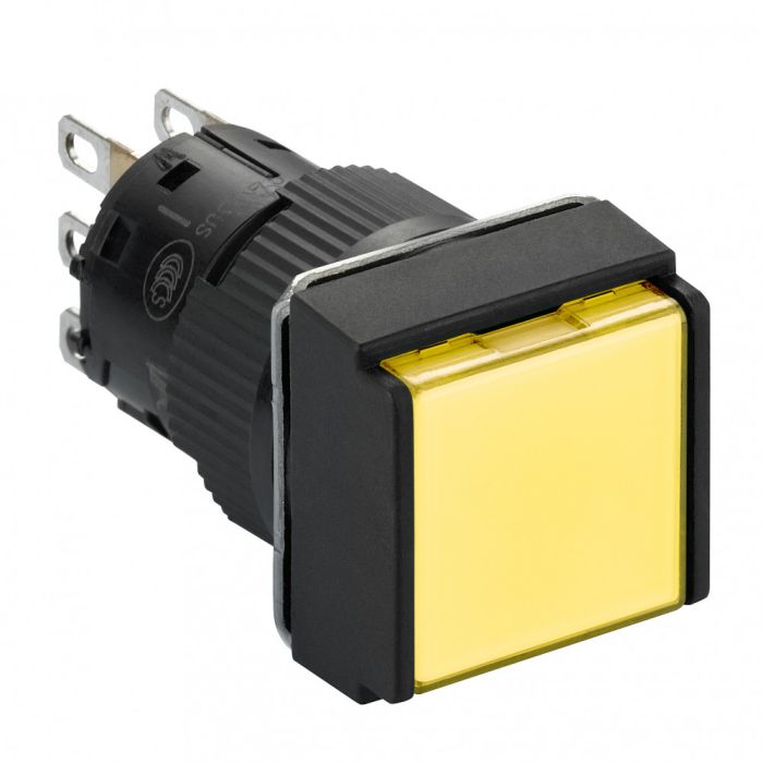 SE Кнопка с подсветкой 16мм, 24В, желтый, квадрат