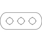 ABB MA6-1003 Шильдик для пластикового кнопочного поста (3 места)