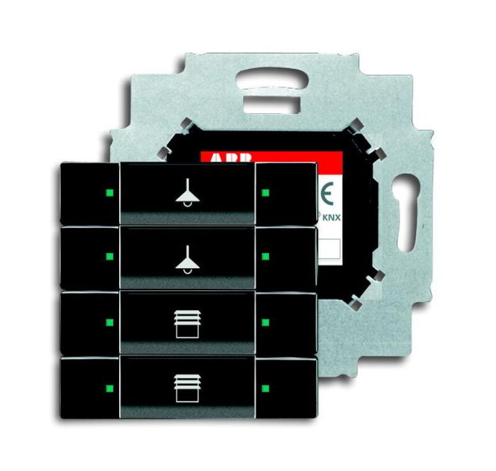 ABB 6127/01-81-500 Сенсор 4-клавишный с коплером в комплекте, антрацит