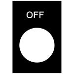 SE Маркировка 'OFF' ZB2BY2312