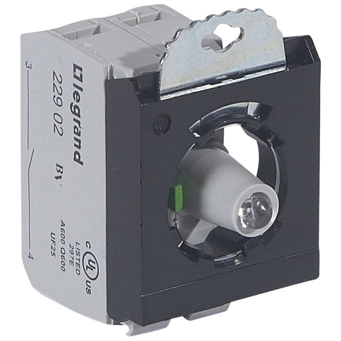 Legrand Osmoz Комплектующий блок для кнопок для комплектации с подсветкой под винт 230 В~ Н.О. красный 3 поста