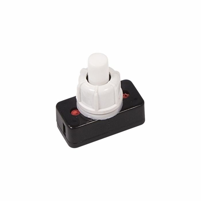 REXANT Выключатель-кнопка 250V 1А (2с) ON-OFF белый (для настольной лампы)