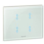 Legrand KNX Celiane Смальта Белая Глина Сенсорная панель управления 4-канальная, стекло