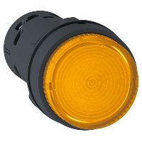 SE Кнопка с подсветкой, оранжевая,с пружинным возвратом, 1НО,LED