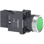 SE Кнопка с подсветкой LED, 220В,зеленая,1НO