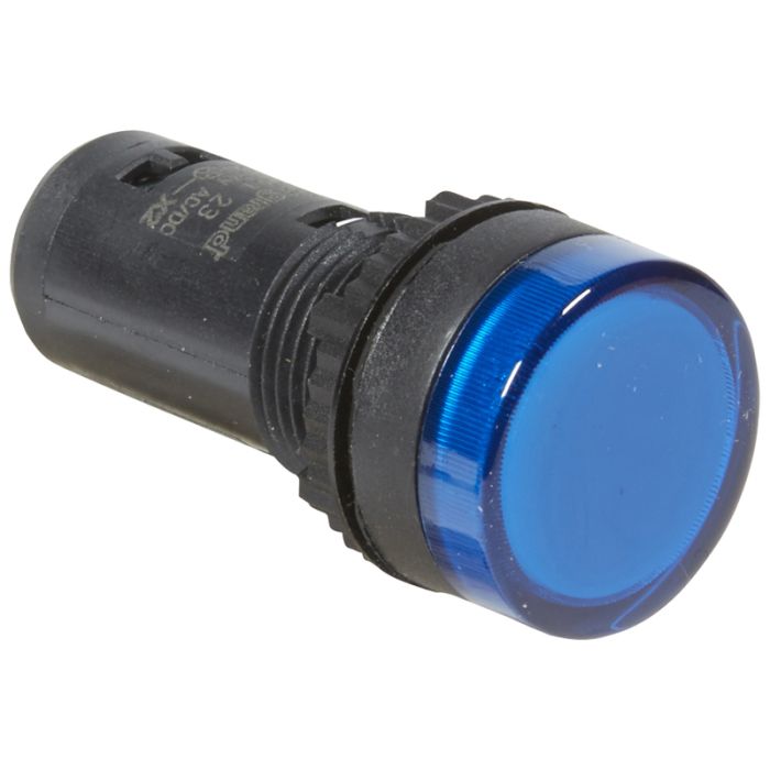 Legrand Osmoz Моноблочная сигнальная лампа ? 22,3 с подсветкой со встроенным светодиодом IP 66 синий 24 В~/=