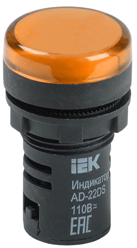 IEK Лампа AD22DS(LED)матрица d22мм желтый 24В AC/DC