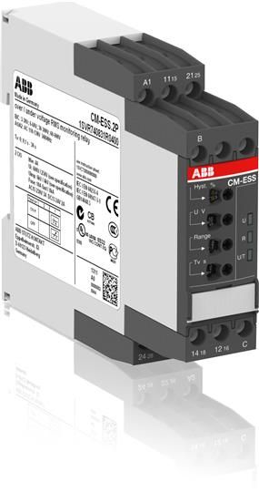 ABB CM-ESS.2S Реле контроля напряжения 1Ф (3-30В, 6-60В, 30-300В, 60-600 AC/DC)24-240В AC/DC,2ПК