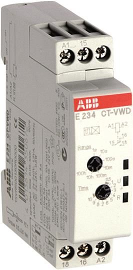 ABB CT-VWD.12 Реле времени модульное (с проскальзыванием)24-48V DC,24-240B AC 7 врем.диапазонов