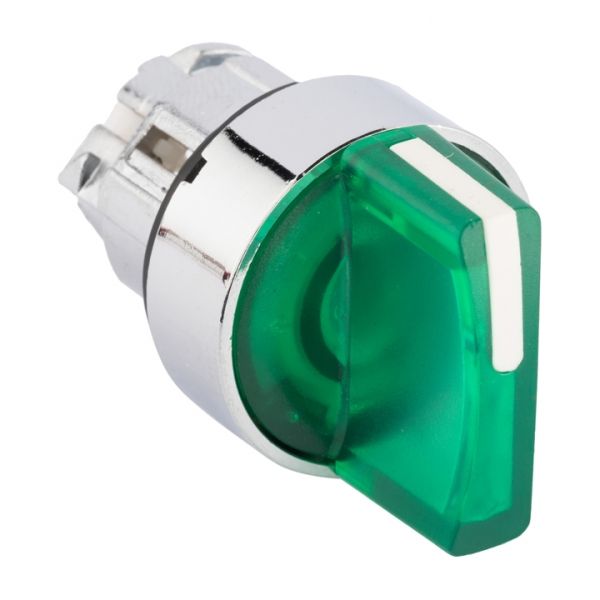 EKF PROxima Исполнительный механизм переключателя ХB4 зеленый на 3 положения с фиксацией, с подсветкой с короткой ручкой