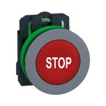 SE КНОПКА 22ММ КРАСНАЯ С ВОЗВРАТОМ, МОНТАЖ ЗАПОД, 1НО, ПЛАСТИК, МАР-КА 'STOP' C0