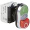 Legrand Osmoz Кнопка двойная 230 В, 1НО+1НЗ зеленая-красная