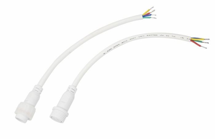 REXANT Соединительный кабель (4pin) герметичный (IP67) 4х0.75мм? 300V белый