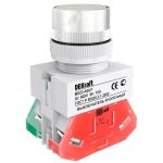 DEKraft ВK-22 Белый Выключатель кнопочный с фикс. ABF D=22мм 220В