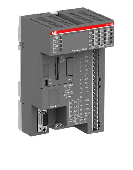 ABB Контроллер, AC500-eCo, 128 кБ, 8DI/6DO реле, ~100-240В, PM554-RP-AC