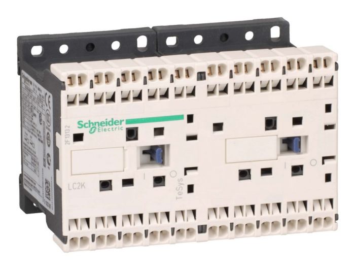 SE Contactors K Контактор реверсивный 3P, 9A, НЗ, 230В 50/60 Гц, мех.блокировка пружинный зажим,