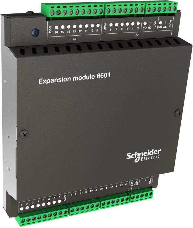 SE ScadaPack Модуль расширения 6601I/O, 16 D/I (24В), 10 D/O Реле, 6 A/I (5В), 2 A/O (TBUX297586S)