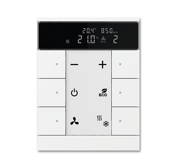 ABB SBC/U6.0.1-84 Регулятор комнатной температуры с датчиками CO2/влажности, 6-клавишный