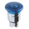 SE Головка грибовидной кнопки, с подсветкой, тяни-толкай, синяя