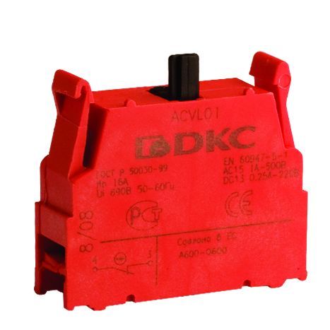 DKC Блок контактный с клеммными зажимами под винт, нормально-замкнутый