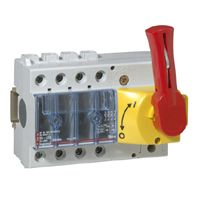 Legrand Выключатель-разъединитель Vistop 63 A 3П рукоятка сбоку красная рукоятка / желтая панель