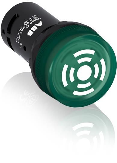 ABB Зуммер CB1-603G с непрерывным сигналом, с подсветкой, зеленый, 230 В AC