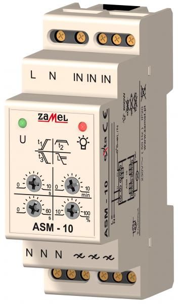 Zamel Таймер лестничный 2с-10мин 600Вт с функц. антиблокировки плавное вкл/выкл IP20 на DIN рейку