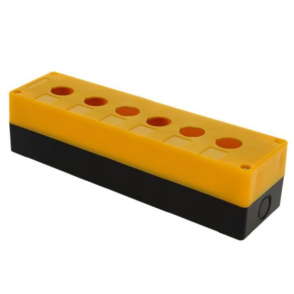 EKF PROxima Корпус КП106 пластиковый 6 кнопок желтый