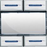 BT MH Axolute Алюминий Выключатель сценарный (4 сценария) 2 мод