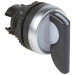 Legrand Osmoz Гол.тумблер с подсв., черная ручка, 3п с фикс. 45град (1-0-2)