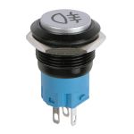 REXANT Кнопка антивандальная ?19 Фикс 12В (2с) ON-OFF зеленая (Противотуманки)