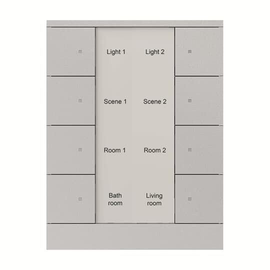 ABB SB/U8.0.1-83 Элемент управления 8-клавишный, серебристый алюминий