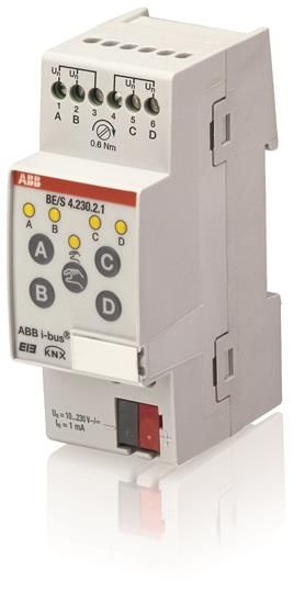 ABB KNX BE/S 4.230.2.1 Бинарный вход 4-х канальный, 10-230В AC/DC, возм ручн упр, DIN-рейка