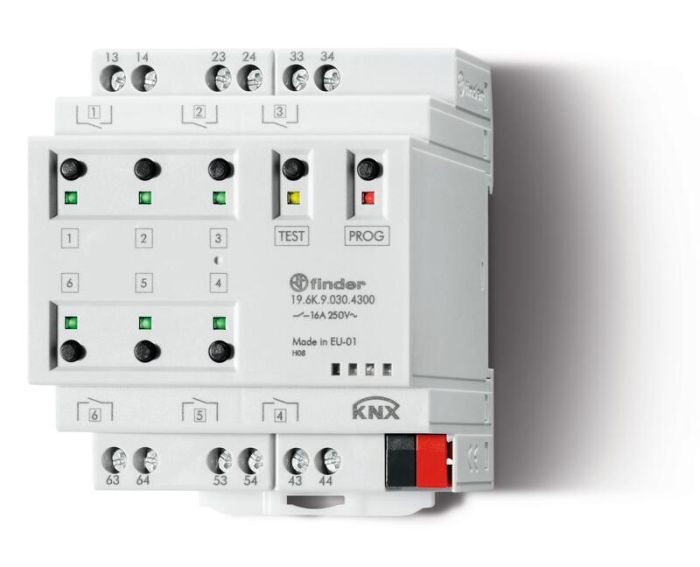 Finder Устройство переключения KNX; выход 6х16 А