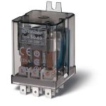 Finder Универсальное электромеханическое реле; монтаж в наконечники Faston 187 (4.8х0.8мм); 3CO 10A; контакты AgNi; катушка 220В DC; степень защиты RT