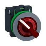 SE ПЕР-ЛЬ 22ММ 2 ПОЗИЦИИ, 230В КРАС. С ПОДСВЕТКОЙ, ЗАПОДЛИЦО, 1НО, 1НЗ, ПЛАСТИК C0