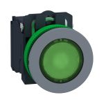 SE КНОПКА 22ММ 24В ЗЕЛЕНАЯ С ПОДСВЕТКОЙ, ЗАПОДЛИЦО, ПЛАСТИК C0